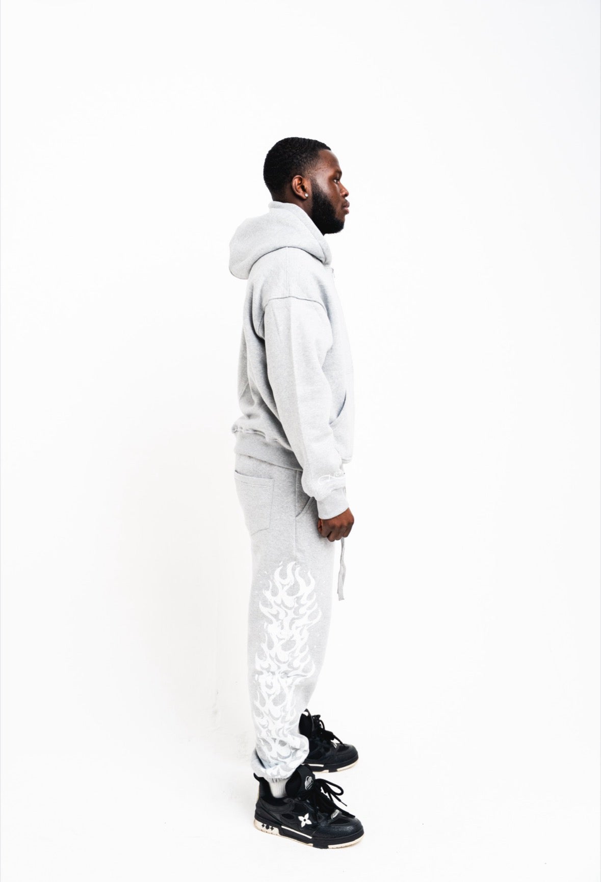 Grey Tables Turned Burning Flame Tracksuit